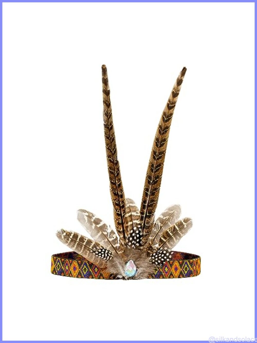 Feather Headdress Headband Native American Indian Style Chief Costume
